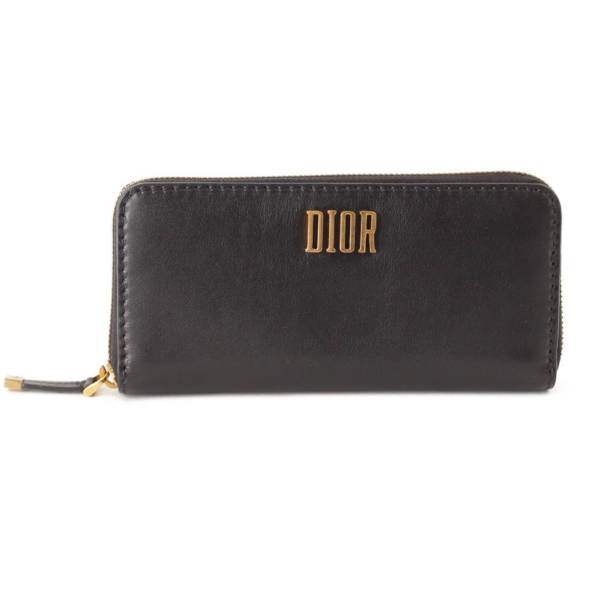 【美品】Christian Dior 折り財布 ラウンドファスナー ビー レッド