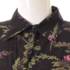 19SS ビー刺繍 ボタニカル柄 ロングブラウス ワンピース シャツ 36 ブラック