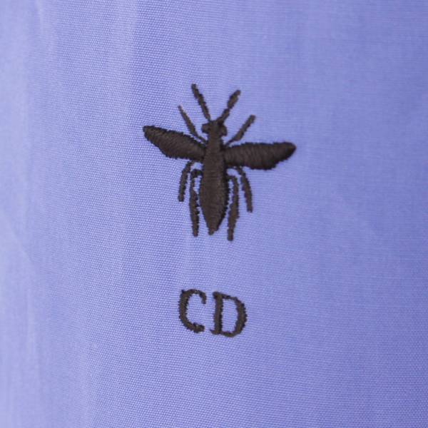 Christian Dior bee刺繍 ノースリーブ シャツワンピース