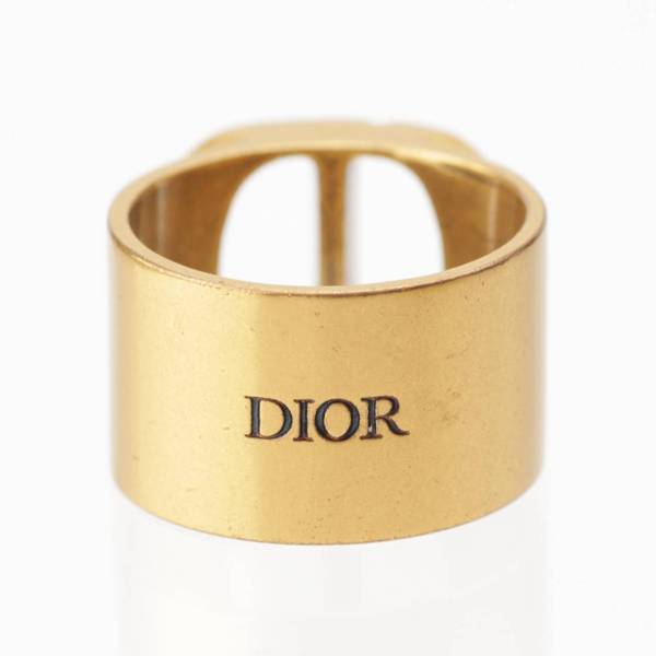 クリスチャンディオール Christian Dior CDロゴ リング 指輪 アンティークゴールド M 12号 中古 通販 retro レトロ