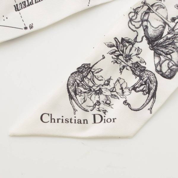 クリスチャンディオール Christian Dior ミッツァ シルクスカーフ 星座 