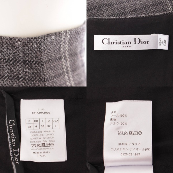 クリスチャン ディオール(Christian Dior) ウール チェック柄