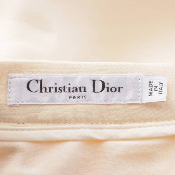 クリスチャンディオール Christian Dior 17年 ウール×シルク ミニスカート 7A21323A1166 アイボリー 36 中古 通販  retro レトロ