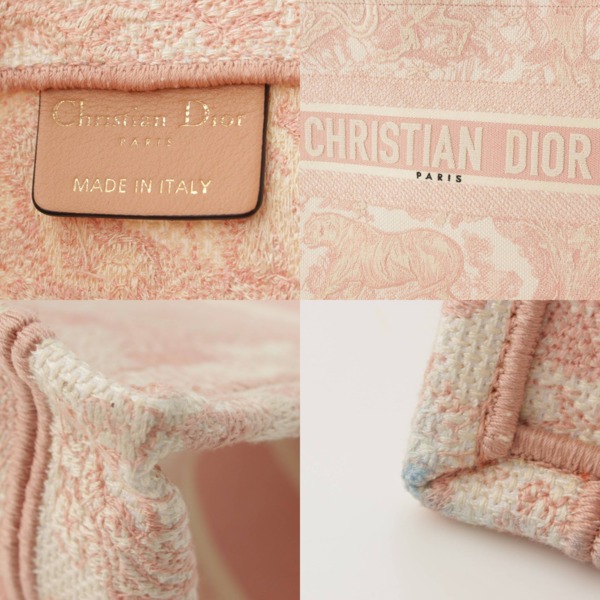 クリスチャンディオール(Christian Dior) トワルドゥジュイ ブックトート ミディアム キャンバス トートバッグ ピンク 中古 通販  retro レトロ