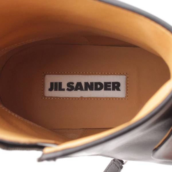 ジルサンダー Jil Sander レザー フロントパネル サイドジップ チェルシーブーツ JS35042A ブラック 38 中古 通販 retro  レトロ