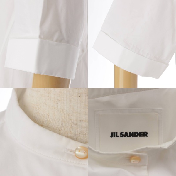 ジルサンダー(Jil Sander) 23SS コットンポプリン バンドカラー シャツ