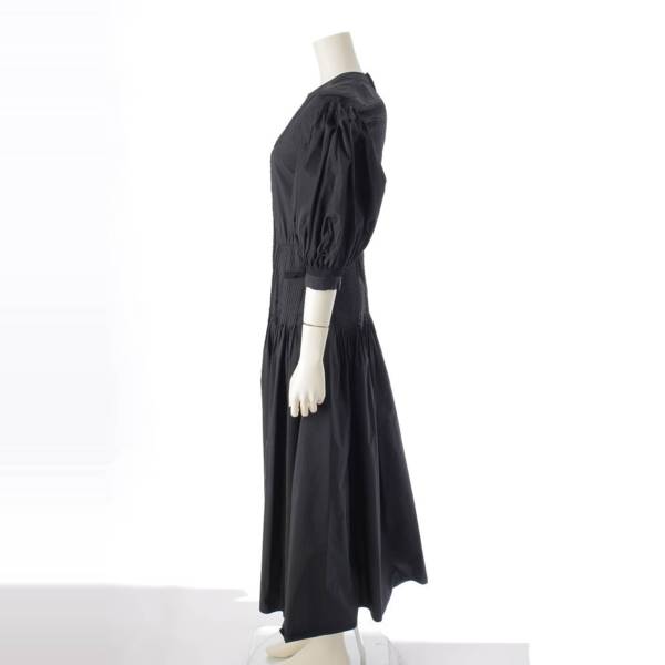 ジルサンダー Jil Sander 21年 パフスリーブ ギャザー チュール ドレス JW IS 0020 ブラック 32 中古 通販 retro  レトロ