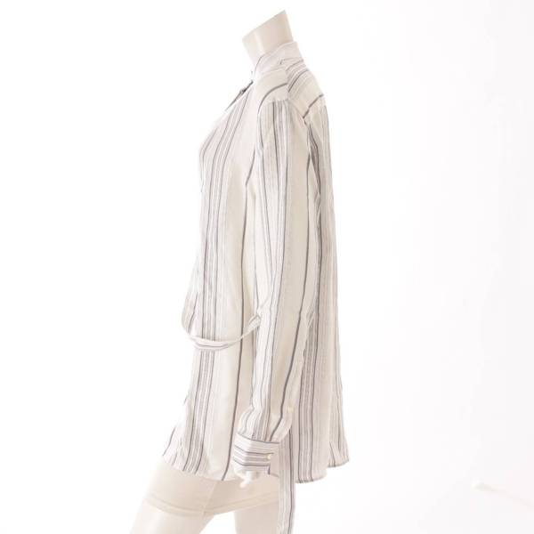 ジルサンダー(Jil Sander) ストライプ シャツ ホワイト×グレー 32 中古