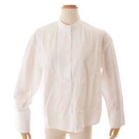 ノーカラー タキシードシャツ ブラウス WQ244300 ホワイト 34