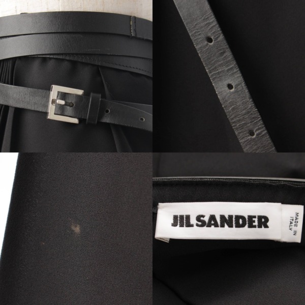 ジルサンダー(Jil Sander) プリーツ ベルト付き 巻きスカート