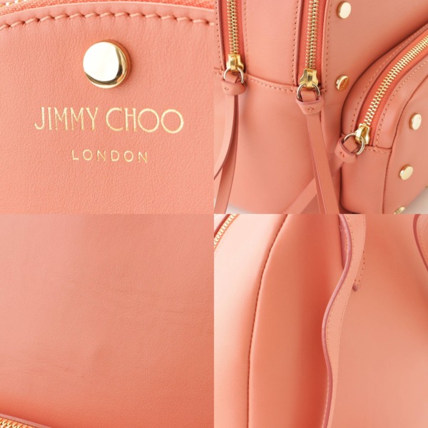 ジミーチュウ(Jimmy Choo) スタッズ レザー リュックサック バックパック ピンク 中古 通販 retro レトロ