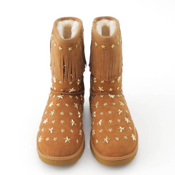 ジミーチュウ Jimmy Choo UGG アグ STARLIT スタースタッズ 星 ムートンブーツ ブーツ シューズ ベージュ US7 中古 通販  retro レトロ