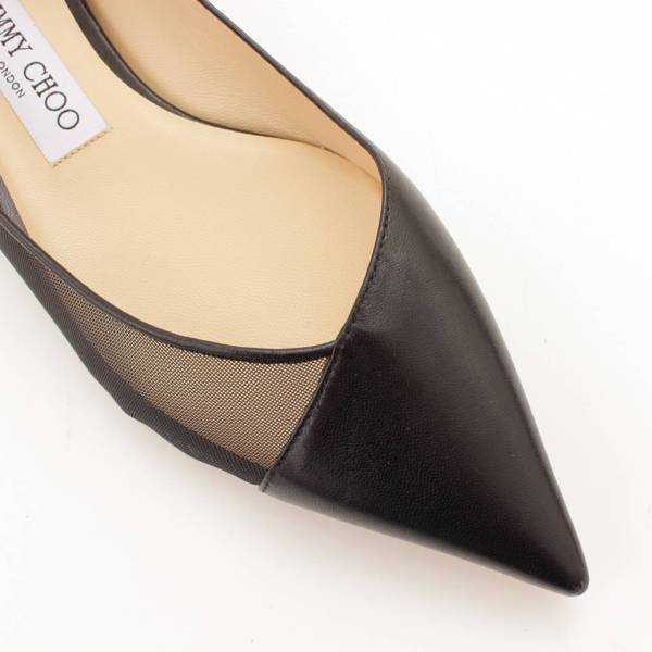 ジミーチュウ(Jimmy Choo) SAIA FLAT レザー メッシュ フラット