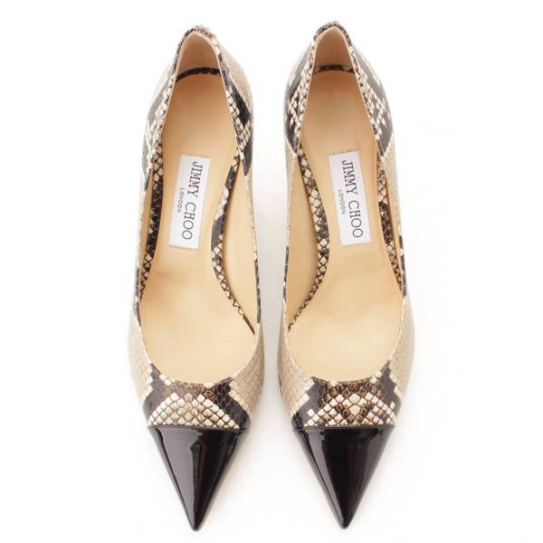 ジミーチュウ(Jimmy Choo) RENE 65 パイソンプリント ポインテッドトゥ ...