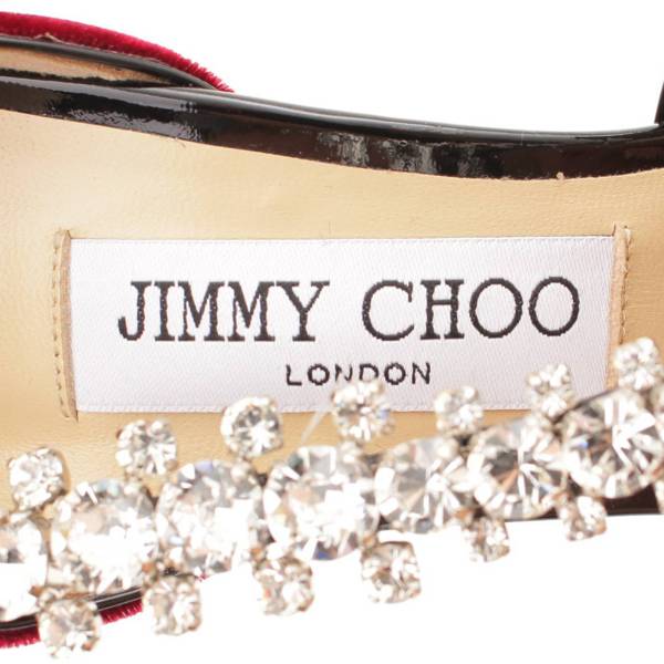 ジミーチュウ(Jimmy Choo) ベルベット クリスタルストラップ