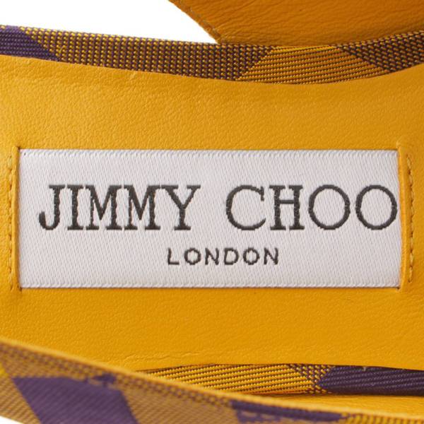 ジミーチュウ(Jimmy Choo) ポインテッドトゥ チェック リボン