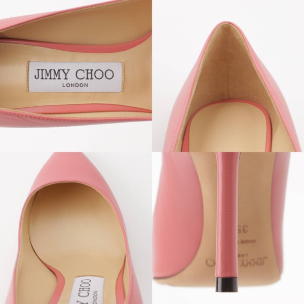 ジミーチュウ Jimmy Choo ROMY85 ポインテッドトゥ キッドレザー パンプス ROMY85KID ピンク 35 1/2 中古 通販  retro レトロ