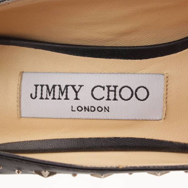 ジミーチュウ Jimmy Choo ROMY 85 スタッズ レザー ヒール パンプス ブラック 35 1/2 中古 通販 retro レトロ