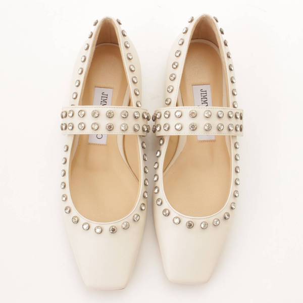 ジミーチュウ(Jimmy Choo) MINETTE FLAT NAPPA CRYSTALS フラット