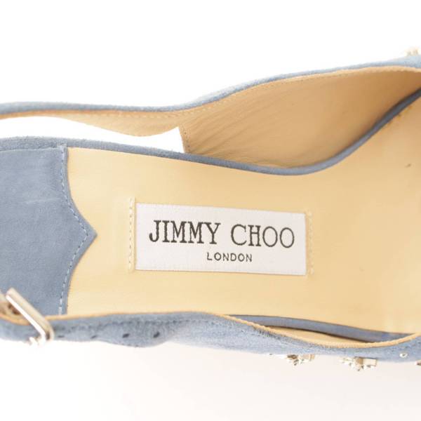 ジミーチュウ(Jimmy Choo) スエード スタッズ ウェッジソール スリング