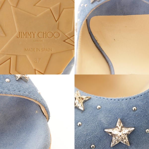 ジミーチュウ(Jimmy Choo) スエード スタッズ ウェッジソール スリング