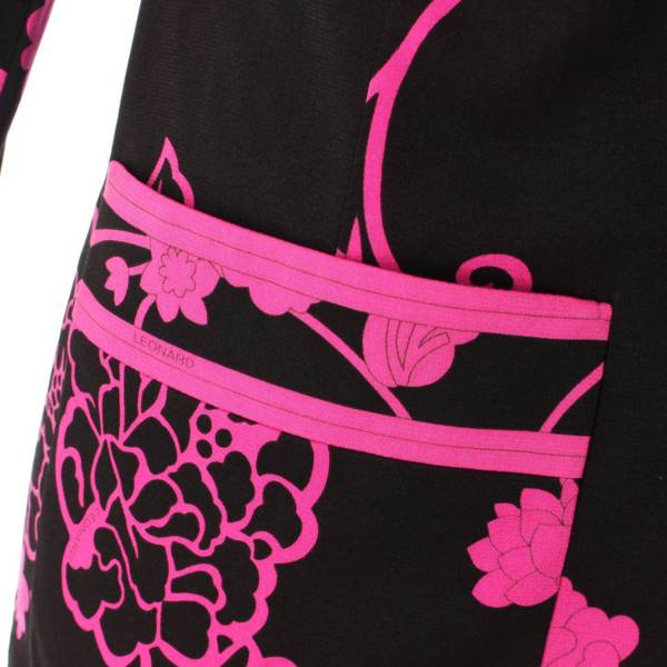 レオナール(LEONARD) テーラードジャケット フラワー 花柄 ブラック 