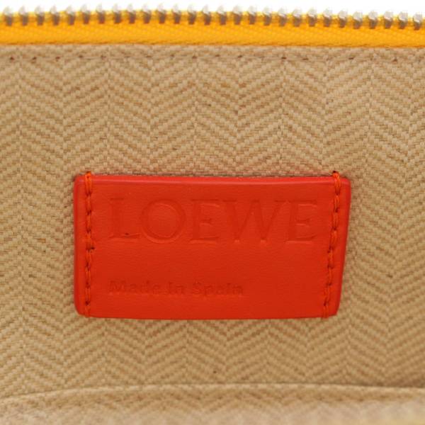 ロエベ(Loewe) マウスチャーム 付き チーズ柄 レザー クラッチ バッグ イエロー 中古 通販 retro レトロ