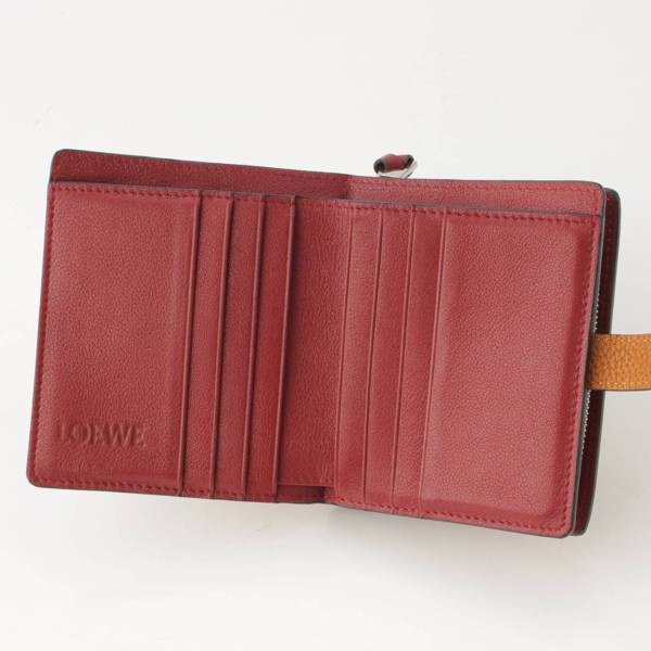 ロエベ Loewe CARTERA レザー カーフスキン シンプル 二つ折り 折財布