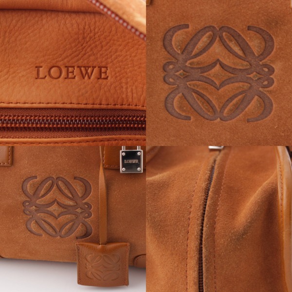 ロエベ Loewe アマソナ28 ヴィンテージ スエード レザー ハンドバッグ