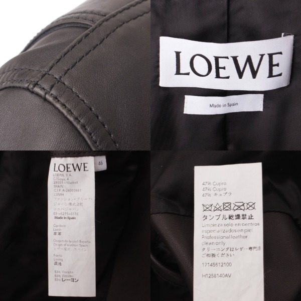 ロエベ(Loewe) 17SS レザー バイカー ダブル ライダースジャケット