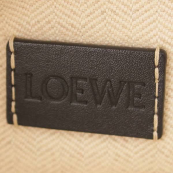 ロエベ(Loewe) 21年 フクロウ キャンバス×レザー ドローストリング