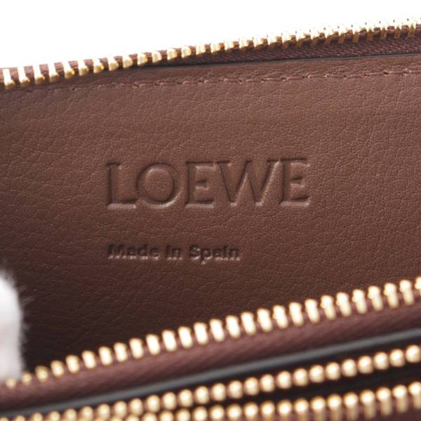 ロエベ Loewe ゲート ダブルジップ ポーチ ショルダーバック レザー C650Z43X09 ダークトープ 中古 通販 retro レトロ