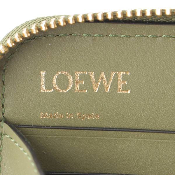 ロエベ Loewe リピート ジップ ラウンドウォレット エンボスシルクカーフ 長財布 アボカドグリーン 中古 通販 retro レトロ