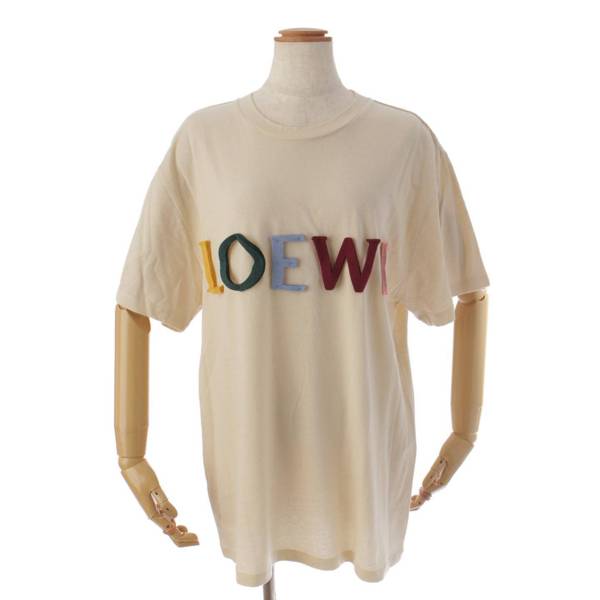 ロエベ(Loewe) ロゴ アップリケ クルーネック 半袖 Tシャツ