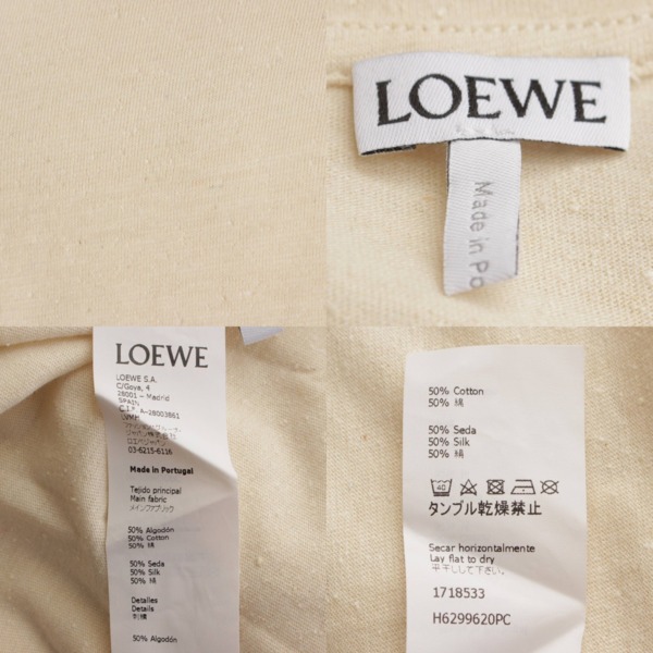 ロエベ(Loewe) ロゴ アップリケ クルーネック 半袖 Tシャツ H6299620PC