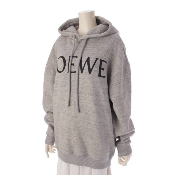 ロエベ Loewe 23AW OVERSIZED HOODIE ロゴ トップス コットン パーカー S359Y25X15 グレー S 中古 通販  retro レトロ