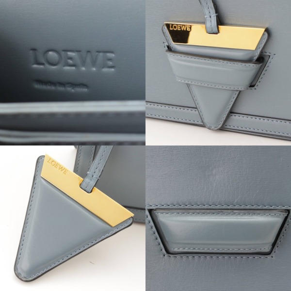 ロエベ(Loewe) バルセロナ レザー ショルダーバッグ 302.74.M15 ブルー