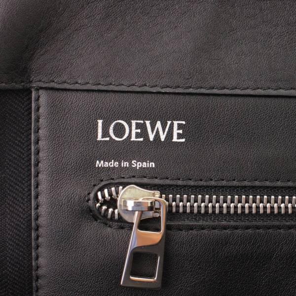 ロエベ(Loewe) イーストウエスト レザー ショッパー トートバッグ 308.20.K86 ブラック 中古 通販 retro レトロ