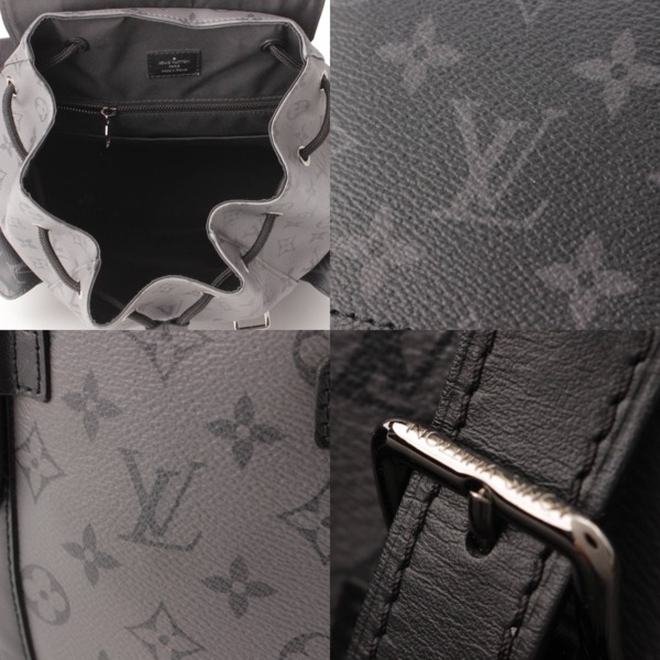 ルイヴィトン Louis Vuitton モノグラムエクリプス クリストファーMM バックパック リュック M45419 ブラック 中古 通販  retro レトロ