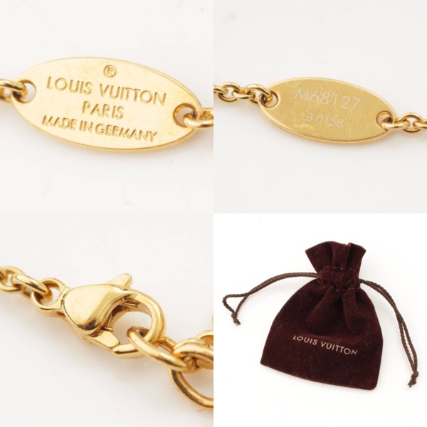 LOUIS VUITTON LOUIS VUITTON Flower full Bracelet M68127 metal Gold Used  Women M68127