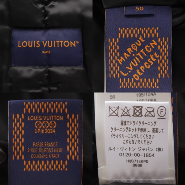 ルイヴィトン Louis Vuitton 24SS メンズ エンブロイダード ナイロン ベースボール ブルゾン 1AFHWN ブラック 50 中古  通販 retro レトロ