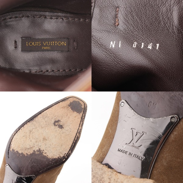ルイヴィトン(Louis Vuitton) メンズ スエード ストラップ バックジップ ブーツ ブラウン 6 1/2 中古 通販 retro レトロ