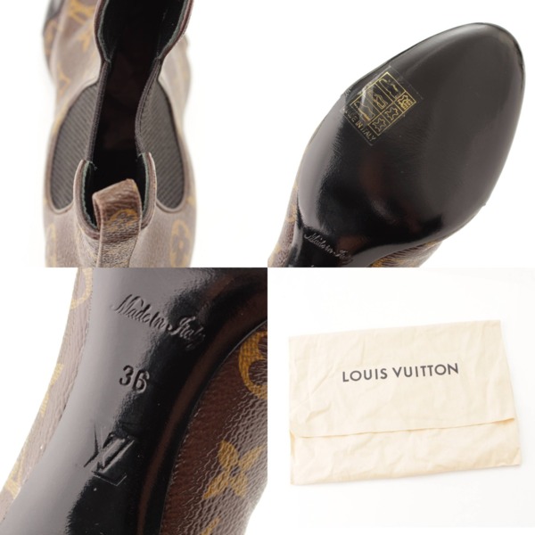 ルイヴィトン(Louis Vuitton) モノグラム サイドゴア ショートブーツ