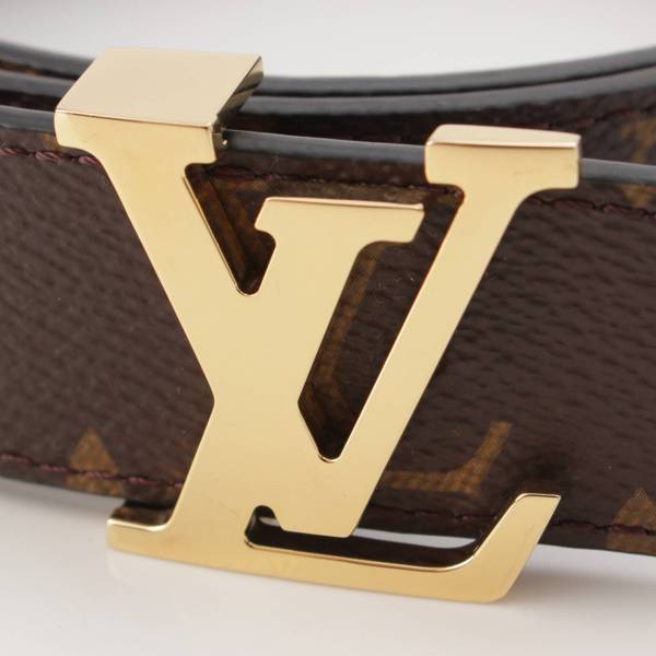 ルイヴィトン Louis Vuitton モノグラム サンチュール LVイニシャル リバーシブルベルト M0565 ブラウン 75/30 中古 通販  retro レトロ