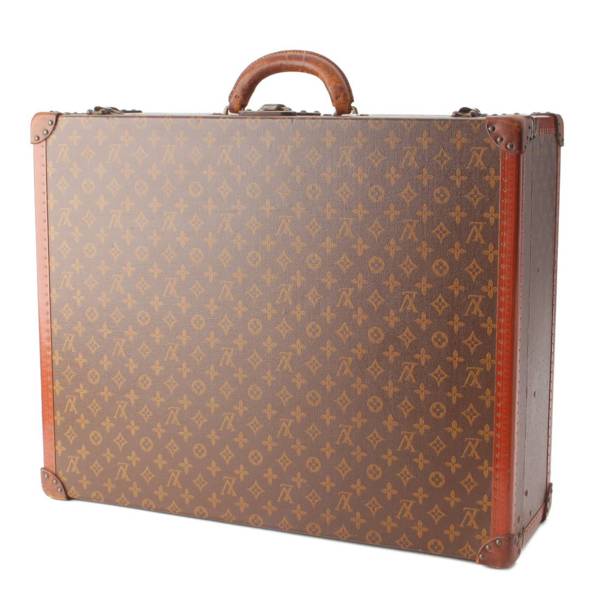 ルイヴィトン Louis Vuitton ハンドペイントモノグラム 手書き ヴィンテージ トランク アタッシュケース ブラウン 中古 通販 retro  レトロ