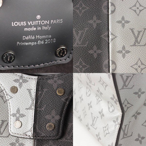 ルイヴィトン Louis Vuitton モノグラムエクリプス スプリット バイカラー トートバッグ M43816 ブラック 中古 通販 retro  レトロ