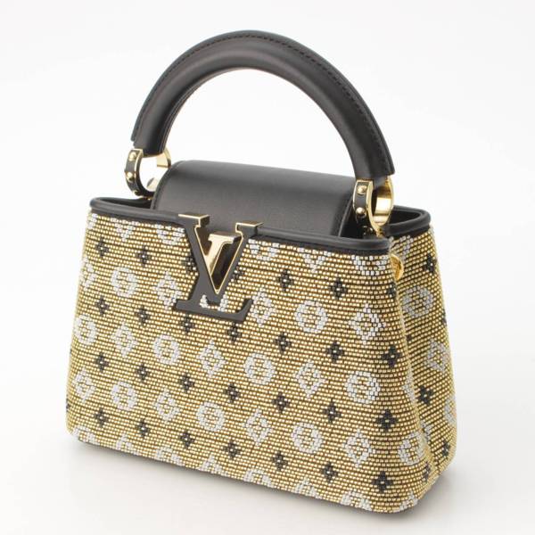 ルイヴィトン(Louis Vuitton) カプシーヌ MINI ガラスビーズ レザー 