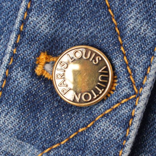 ルイヴィトン(Louis Vuitton) モノグラム ノーカラー デニムジャケット