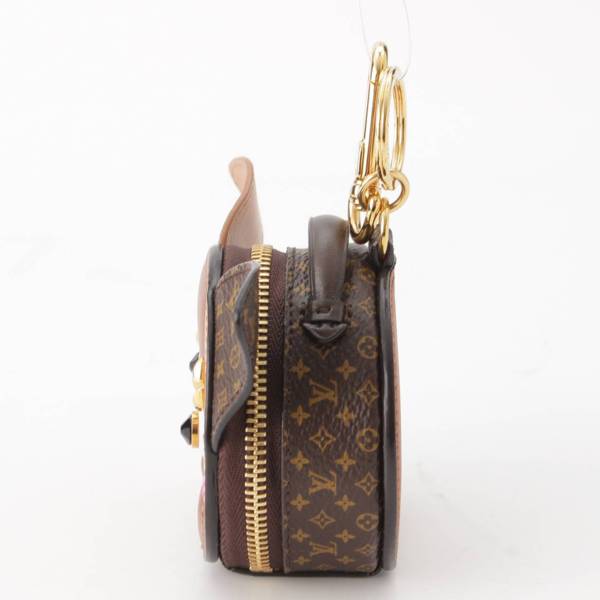 ルイヴィトン Louis Vuitton モノグラム ポルトクレ パピー レザー キーホルダー 小物入れ M80254 ブラウン 中古 通販  retro レトロ