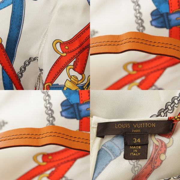 ルイヴィトン(Louis Vuitton) ベルト付き スカーフ柄 総柄 シルク